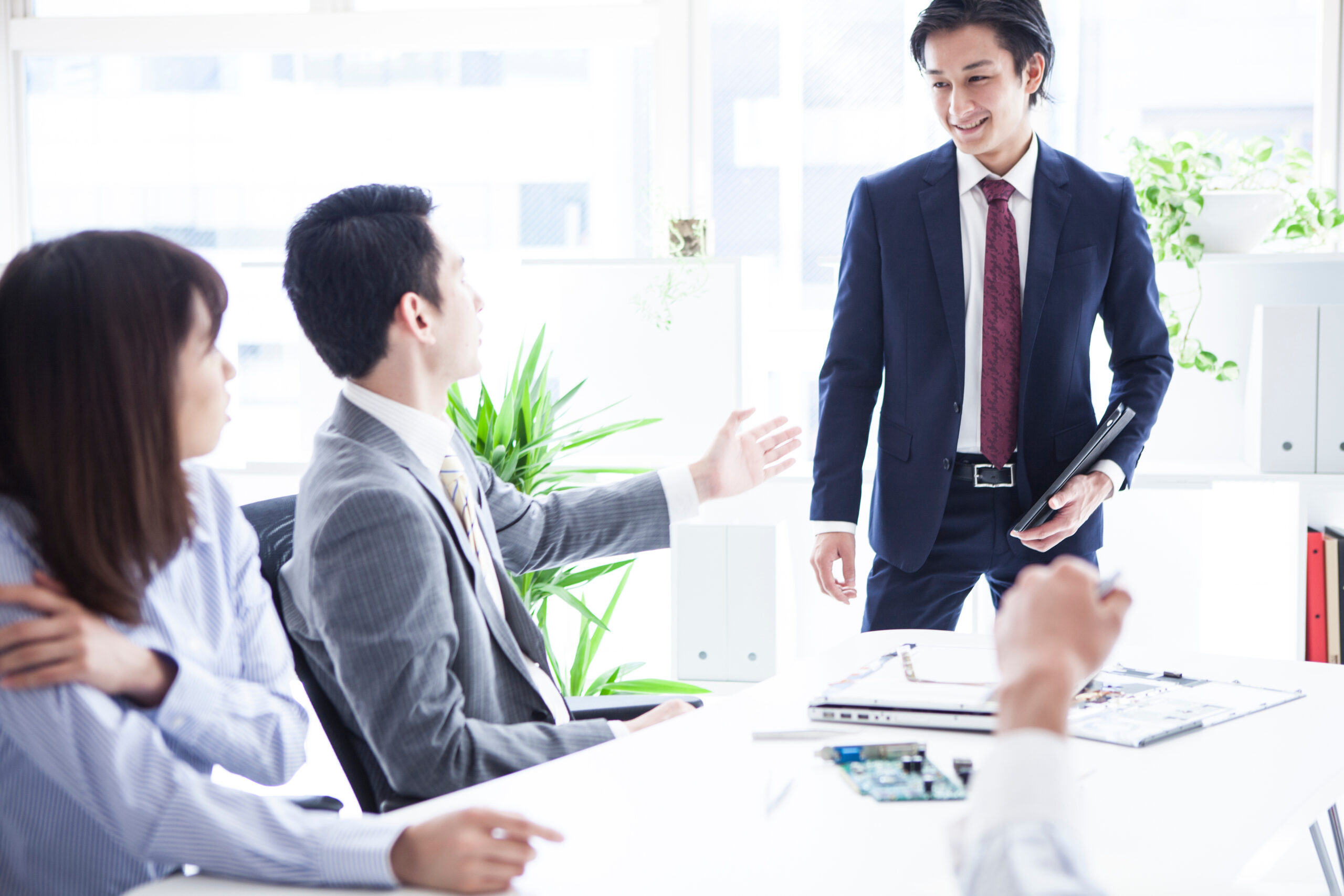 Young business people are meeting in the office